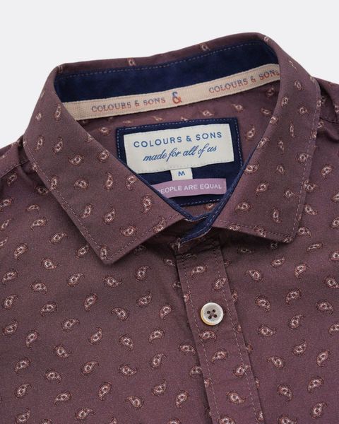 Colours & Sons Paisley print shirt - red (377)