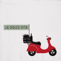 Räder Serviettes- La dolce vita - blanc/rouge (0)