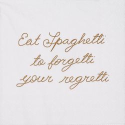 Räder Serviettes - Eat Spaghetti (33x33cm) - silver/gold/blanc (0)
