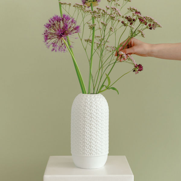 Räder Strick Vase (D13,5cm) - weiß (0)