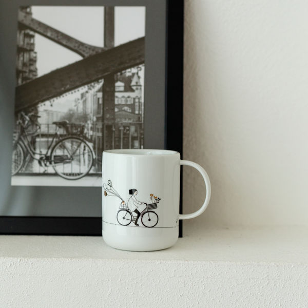 Räder Mug - Cycling   - gold/white/black (0)