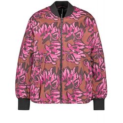 Samoon Veste d'extérieur à motif floral - rose/violet/brun (07362)