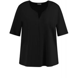 Samoon Basic half sleeve shirt - black (01100)