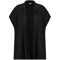Samoon Poncho en tricot ouvert - noir (01100)