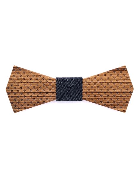 Mr. Célestin Wooden bow tie DUBLIN - brown/blue (ZEBRA)