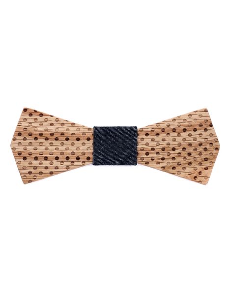 Mr. Célestin Wooden bow tie DUBLIN - brown/blue (OAK)
