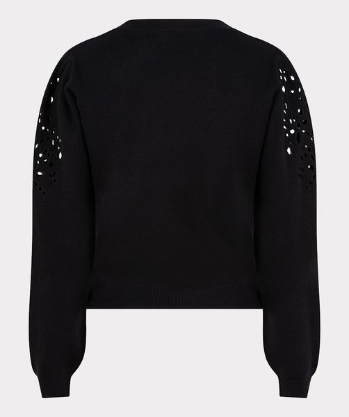 Esqualo Pullover mit Stickerei  - schwarz (BLACK)