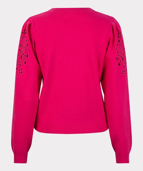 Esqualo Pullover mit Anglais-Stickerei - pink (Fuchsia)