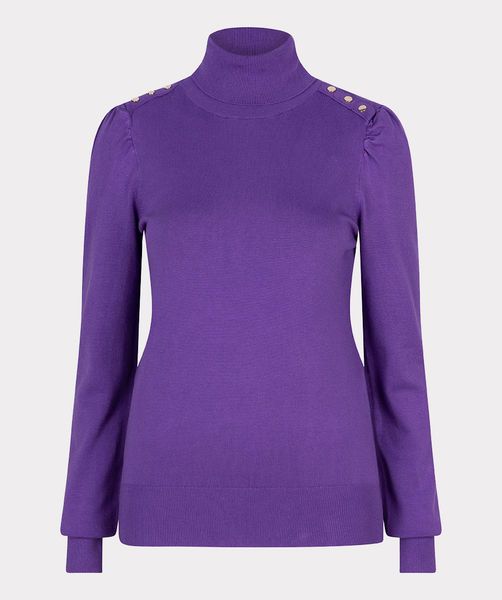 Esqualo Sweater with shoulder detail - purple (Deep Lavender)