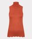 Esqualo Sleeveless top with collar - orange/brown (Rust)