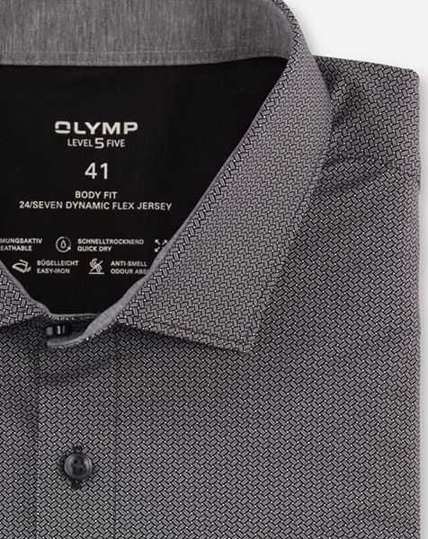 Olymp Body fit: Businesshemd - schwarz (68)