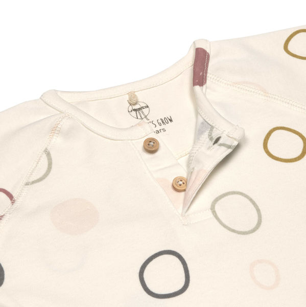 Lässig T-shirt with dot pattern - beige (Ecru)