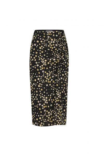 Fabienne Chapot Midi skirt - Jessy  - black/yellow (9001-5017)