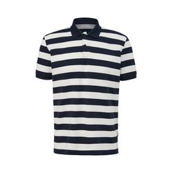 s.Oliver Red Label Poloshirt aus Baumwoll-Piqué  - blau/weiß (59G2)