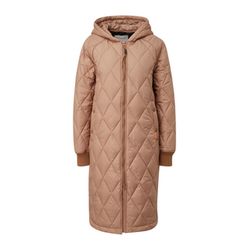 Q/S designed by Oversized coat with rounded hem  - brown (8457)