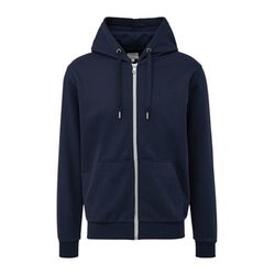 Q/S designed by Sweatshirt jacket with ribbed hem  - blue (5884)