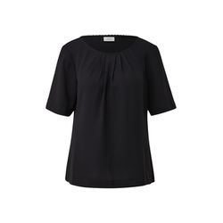s.Oliver Black Label Short-sleeved blouse with a round neckline  - black (9999)