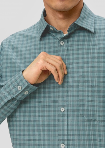 s.Oliver Red Label Slim : chemise à col Kent  - bleu (65N1)