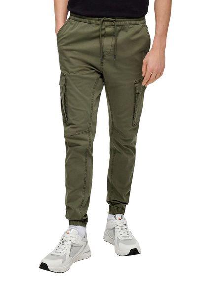 Q/S designed by Coupe slim : pantalon cargo - vert (7929)