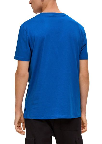 Q/S designed by T-Shirt mit Stickerei - blau (55L0)