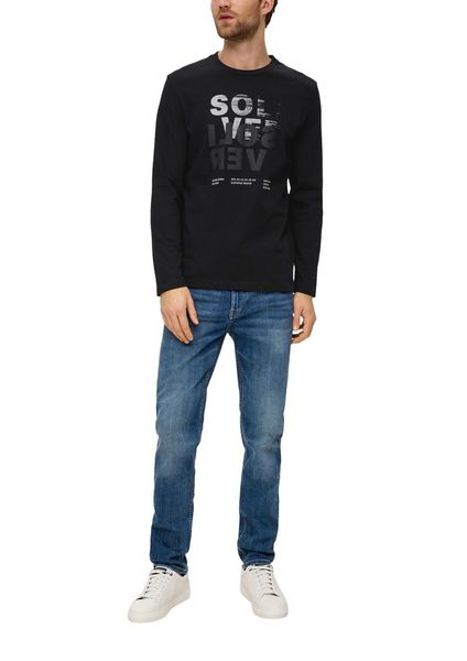 s.Oliver Red Label Long sleeve with rubberised label print   - black (99D1)