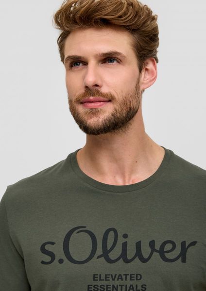 s.Oliver Red Label T-shirt with label print - green (79D1)