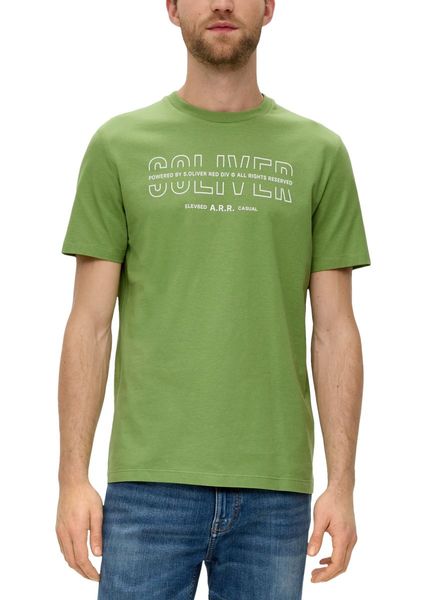 s.Oliver Red Label T-shirt with logo print - green (74D1)