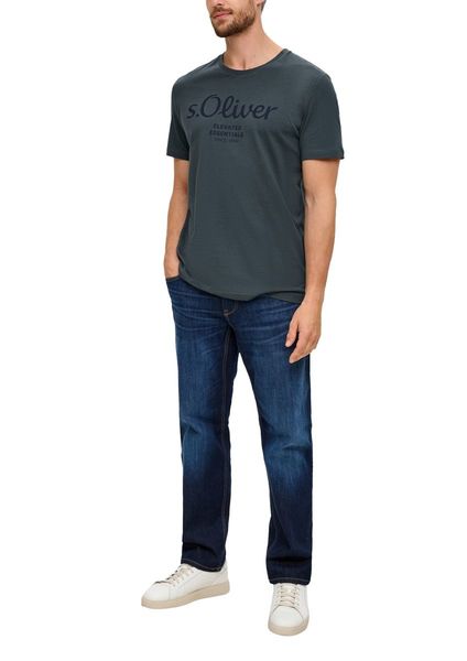 s.Oliver Red Label T-Shirt mit Label-Print - grau (95D2)