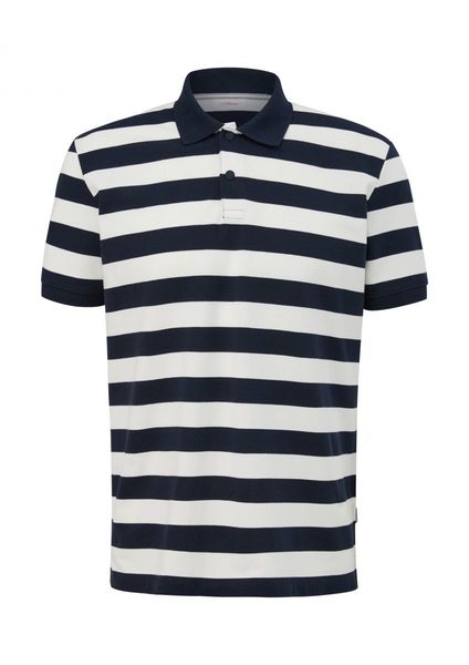 s.Oliver Red Label Poloshirt aus Baumwoll-Piqué  - blau/weiß (59G2)