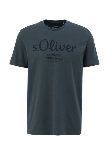 s.Oliver Red Label T-Shirt mit Label-Print - grau (95D2)