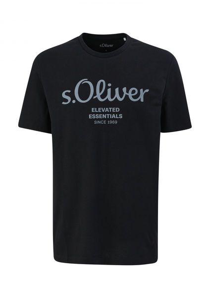 s.Oliver Red Label T-Shirt mit Label-Print - schwarz (99D1)