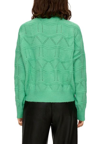 Q/S designed by Pull-over en tricot avec motif ajouré  - vert (73W0)