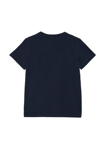 s.Oliver Red Label T-shirt with relief print - blue (5952)