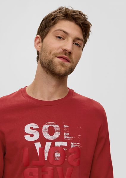 s.Oliver Red Label T-shirt long avec label imprimé caoutchouté   - rouge (31D1)