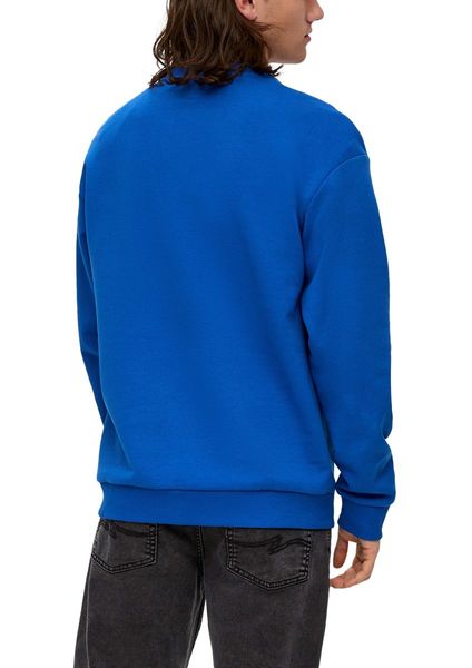 Q/S designed by Sweatshirt with logo embroidery   - blue (55L0)