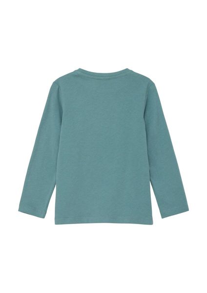 s.Oliver Red Label Long sleeve top with a rubberised print  - green/blue (6554)