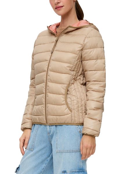 Q/S designed by Quilted jacket with hood - beige (8170)