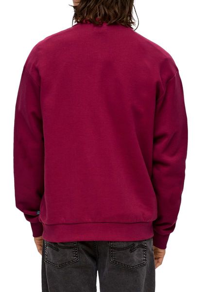 Q/S designed by Sweatshirt with logo embroidery   - pink (44L0)
