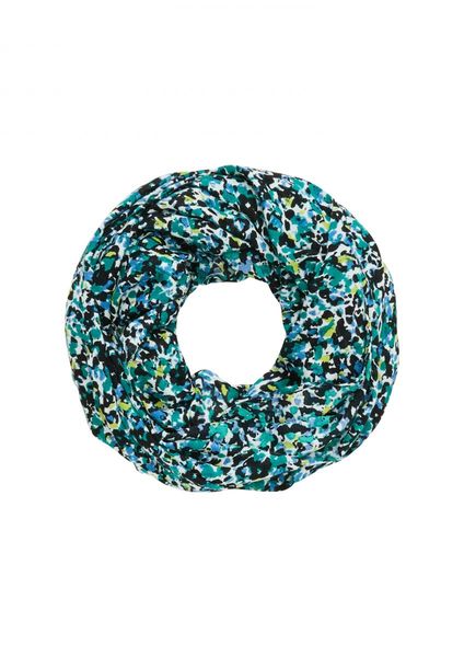 s.Oliver Red Label Loop-Schal aus Viskose  - schwarz/grün/blau (99A0)