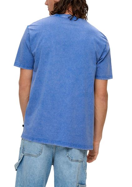 Q/S designed by Cotton shirt with garment dye - blue (5539)