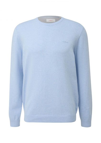 s.Oliver Red Label Pull en tricot avec logo brodé - bleu (50W0)