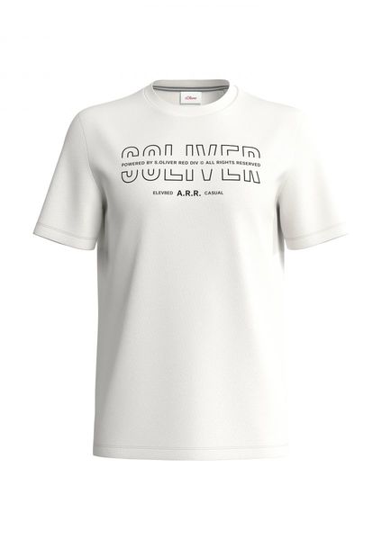 s.Oliver Red Label T-Shirt mit Logoprint - weiß (01D1)