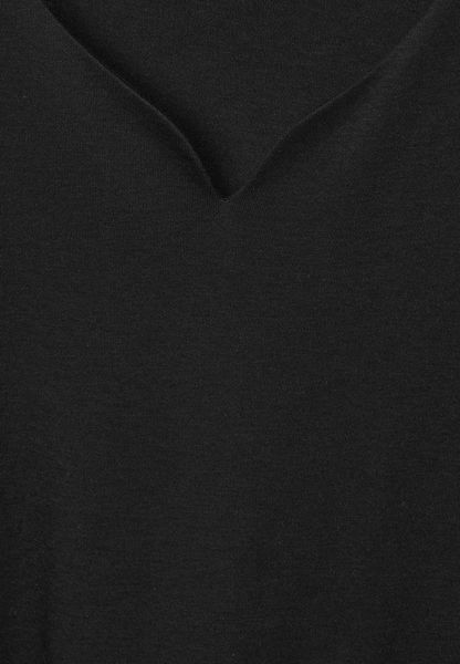 Street One Shirt mit Herzausschnitt - schwarz (10001)