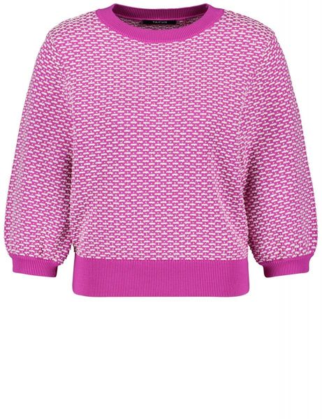 Taifun Pullover with half sleeves - pink (03422)