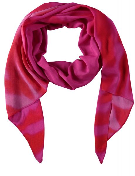 Taifun Soft scarf with a mixed pattern - pink (03352)