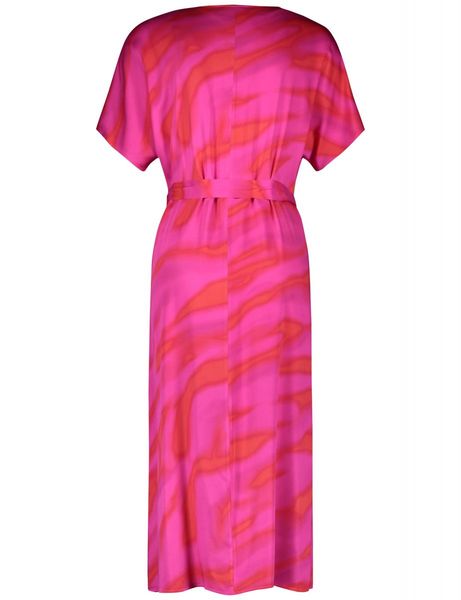 Taifun Satin-Kleid mit Bindegürtel - pink (03352)