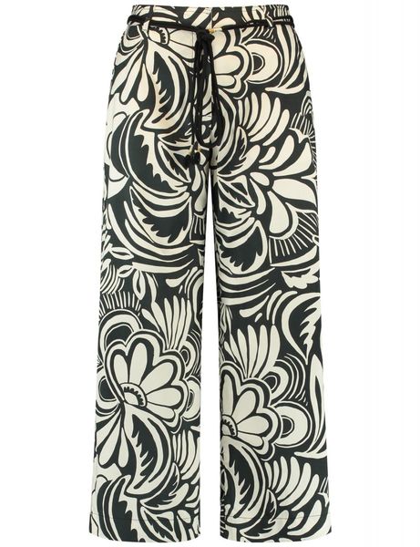 Gerry Weber Collection Pantalon avec cordon de serrage - blanc/noir/beige (09018)