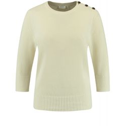 Gerry Weber Edition Pullover 3/4 manches - beige/blanc (90118)