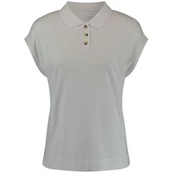 Gerry Weber Edition T-shirt with polo collar - beige/white (99600)