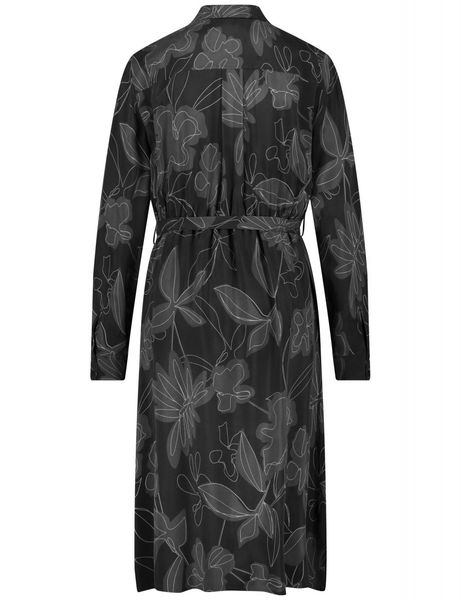 Gerry Weber Edition Kleid mit Blumenmuster - schwarz/grau (01039)